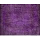 Purple Overdyed Rug, Mid-Century Handmade Central Anatolian Carpet. 5.6 x 8.8 Ft (170 x 268 cm)