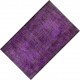 Purple Overdyed Rug, Mid-Century Handmade Central Anatolian Carpet. 5.6 x 8.8 Ft (170 x 268 cm)