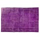 Purple Overdyed Rug, Mid-Century Handmade Central Anatolian Carpet. 5.9 x 9 Ft (178 x 274 cm)