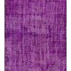 Purple Overdyed Rug, Mid-Century Handmade Central Anatolian Carpet. 5.9 x 9 Ft (178 x 274 cm)