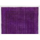 Purple Overdyed Rug, Mid-Century Handmade Central Anatolian Carpet. 6.2 x 9.4 Ft (188 x 285 cm)