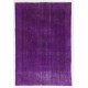 Purple Overdyed Rug, Mid-Century Handmade Central Anatolian Carpet. 6.2 x 9.4 Ft (188 x 285 cm)