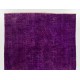 Contemporary Purple Overdyed Area Rug, Mid-Century Handmade Central Anatolian Carpet. 6.4 x 10.3 Ft (195 x 311 cm)