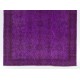 Purple Overdyed Area Rug, Mid-Century Handmade Central Anatolian Carpet. 6.7 x 10.2 Ft (202 x 310 cm)