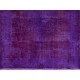 One of a kind Purple Overdyed Area Rug, Large Vintage Handmade Carpet from Turkey. 6.9 x 10.2 Ft (210 x 310 cm)