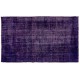 Distressed Purple Overdyed Area Rug, Large Vintage Handmade Carpet from Turkey. 6.9 x 11.2 Ft (210 x 340 cm)