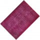 Pink Overdyed Vintage Handmade Anatolian Accent Rug for Contempoarary Interiors. 3.9 x 6.4 Ft (118 x 195 cm)