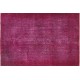 Pink Overdyed Vintage Handmade Anatolian Accent Rug for Contempoarary Interiors. 3.9 x 6.4 Ft (118 x 195 cm)