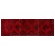 Red Overdyed Runner Rug, 1960s Hand-Knotted Central Anatolian Carpet. 4.3 x 13.5 Ft (130 x 410 cm)
