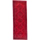 Red Overdyed Runner Rug, 1960s Hand-Knotted Central Anatolian Carpet. 4.6 x 12.7 Ft (140 x 385 cm)