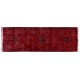 Red Overdyed Runner Rug, 1960s Hand-Knotted Central Anatolian Carpet. 4.6 x 13.4 Ft (140 x 407 cm)