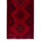 Red Overdyed Runner Rug, 1960s Hand-Knotted Central Anatolian Carpet. 4.8 x 12.9 Ft (144 x 392 cm)
