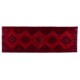 Red Overdyed Runner Rug, 1960s Hand-Knotted Central Anatolian Carpet. 4.8 x 12.9 Ft (144 x 392 cm)