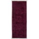Maroon Red Overdyed Runner Rug, 1960s Hand-Knotted Central Anatolian Carpet. 5 x 12.2 Ft (151 x 370 cm)