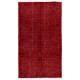 Red Overdyed Rug, 1960s Hand-Knotted Central Anatolian Carpet. 5.6 x 9.2 Ft (170 x 278 cm)