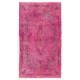Pink Overdyed Rug, Vintage Handmade Carpet from Turkey. 5.6 x 10 Ft (170 x 306 cm)
