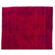 Red Overdyed Rug, 1960s Hand-Knotted Central Anatolian Carpet. 5.7 x 9.4 Ft (172 x 285 cm)