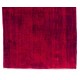Red Overdyed Rug, 1960s Hand-Knotted Central Anatolian Carpet. 5.7 x 9.4 Ft (172 x 285 cm)