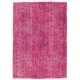 Pink Overdyed Rug, Vintage Handmade Carpet from Turkey. 5.7 x 8.3 Ft (173 x 252 cm)