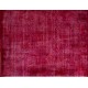 Red Overdyed Rug for Modern Interiors, 1960s Hand-Knotted Central Anatolian Carpet. 5.8 x 9 Ft (175 x 274 cm)