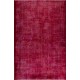 Red Overdyed Rug for Modern Interiors, 1960s Hand-Knotted Central Anatolian Carpet. 5.8 x 9 Ft (175 x 274 cm)