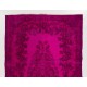 Pink Overdyed Rug, Vintage Handmade Carpet from Turkey. 6 x 9.8 Ft (180 x 297 cm)
