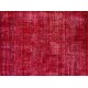 Red Overdyed Rug for Modern Interiors, 1960s Hand-Knotted Central Anatolian Carpet. 6.2 x 9.6 Ft (187 x 290 cm)