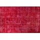 Red Overdyed Rug for Modern Interiors, 1960s Hand-Knotted Central Anatolian Carpet. 6.2 x 9.6 Ft (187 x 290 cm)