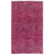 Pink Overdyed Carpet, Hand-Knotted Vintage Area Rug from Turkey. 6.4 x 10 Ft (193 x 307 cm)