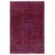Red Overdyed Area Rug, 1960s Hand-Knotted Central Anatolian Carpet. 6.8 x 10.2 Ft (206 x 310 cm)