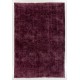 Maroon Red Overdyed Area Rug, 1960s Hand-Knotted Central Anatolian Carpet. 6.9 x 10.2 Ft (210 x 309 cm)