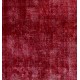 Distressed Red Overdyed Rug, 1960s Hand-Knotted Central Anatolian Carpet. 7.4 x 10 Ft (225 x 303 cm)
