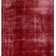 Distressed Red Overdyed Rug, 1960s Hand-Knotted Central Anatolian Carpet. 7.8 x 10.8 Ft (235 x 327 cm)