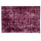 Maroon Red Overdyed Area Rug, Large 1960s Hand-Knotted Central Anatolian Carpet. 8.3 x 11.4 Ft (250 x 345 cm)
