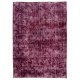 Maroon Red Overdyed Area Rug, Large 1960s Hand-Knotted Central Anatolian Carpet. 8.3 x 11.4 Ft (250 x 345 cm)