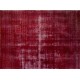 Red Overdyed Area Rug, Large 1960s Hand-Knotted Central Anatolian Carpet. 8.4 x 12.8 Ft (255 x 390 cm)