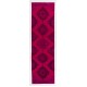 Pink Overdyed Runner Rug, Mid-Century Handmade Corridor Carpet from Turkey. 3.3 x 11.4 Ft (98 x 346 cm)