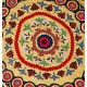 Vintage Central Asian / Uzbek Suzani Wall Hanging, Silk Hand Embroidered Bed Cover. 3.8 x 8.9 Ft (113 x 270 cm)