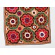 Vintage Central Asian / Uzbek Suzani Wall Hanging, Silk Hand Embroidered Bed Cover. 4 x 6.8 Ft (120 x 205 cm)