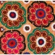 Vintage Central Asian / Uzbek Suzani Wall Hanging, Silk Hand Embroidered Bed Cover. 4 x 6.8 Ft (120 x 205 cm)