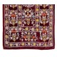 Silk Hand Embroidered Bed Cover, Vintage Suzani Wall Hanging from Uzbekistan. 4 x 7 Ft (124 x 214 cm)