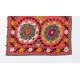 Silk Hand Embroidered Bed Cover, Vintage Suzani Wall Hanging from Uzbekistan. 4.5 x 5.7 Ft (135 x 171 cm)