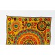 Vintage Central Asian / Uzbek Suzani Wall Hanging, Silk Hand Embroidered Bed Cover. 4.5 x 5.9 Ft (135 x 177 cm)