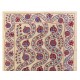 Silk Hand Embroidered Bed Cover, Vintage Suzani Wall Hanging from Uzbekistan. 4.5 x 7.2 Ft (135 x 217 cm)