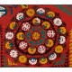Silk Hand Embroidered Bed Cover, Vintage Suzani Wall Hanging from Uzbekistan. 4.6 x 7.3 Ft (138 x 220 cm)