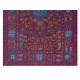 Silk Hand Embroidered Bed Cover, Vintage Suzani Wall Hanging from Uzbekistan. 4.7 x 6.8 Ft (142 x 205 cm)
