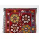 Silk Hand Embroidered Bed Cover, Vintage Suzani Wall Hanging from Uzbekistan. 4.7 x 7.7 Ft (142 x 233 cm)