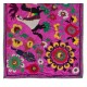 Silk Hand Embroidered Bed Cover, Vintage Suzani Wall Hanging from Uzbekistan. 4.7 x 8.9 Ft (143 x 270 cm)