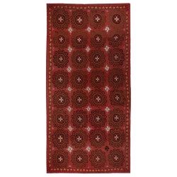 Silk Hand Embroidered Bed Cover, Vintage Suzani Wall Hanging from Uzbekistan. 6.6 x 12.3 Ft (200 x 373 cm)