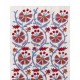 Silk Embroidery Suzani Wall Hanging, Vintage Handmade Uzbek Bed or Table Cover. 1.7 x 6.2 Ft (50 x 187 cm)